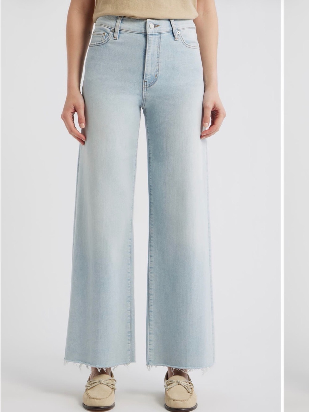 FRAME Le Slim Raw Hem Palazzo Jeans